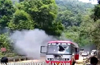 Shiradi: KSRTC bus catches fire